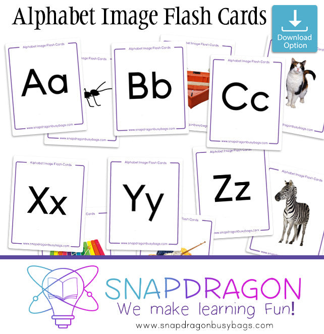 Alphabet Image Flash Cards - Download Only