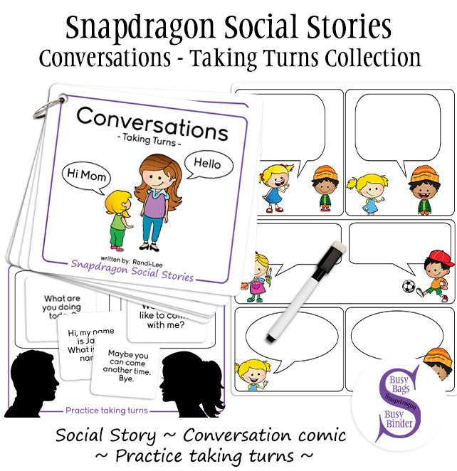 Conversations Taking Turns Collection Educational Busy Bags by Snapdragon