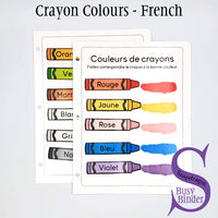 Crayon Colours French - Ready to ship