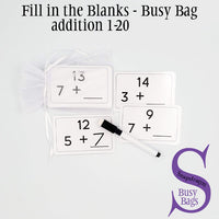Fill in the Blank 1-20- Busy Bag