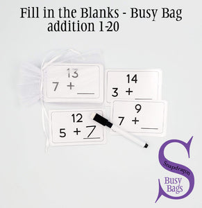 Fill in the Blank 1-20- Busy Bag