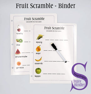Fruit Scramble - Binder