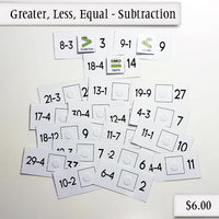Greater, Less, Equal - Subtraction