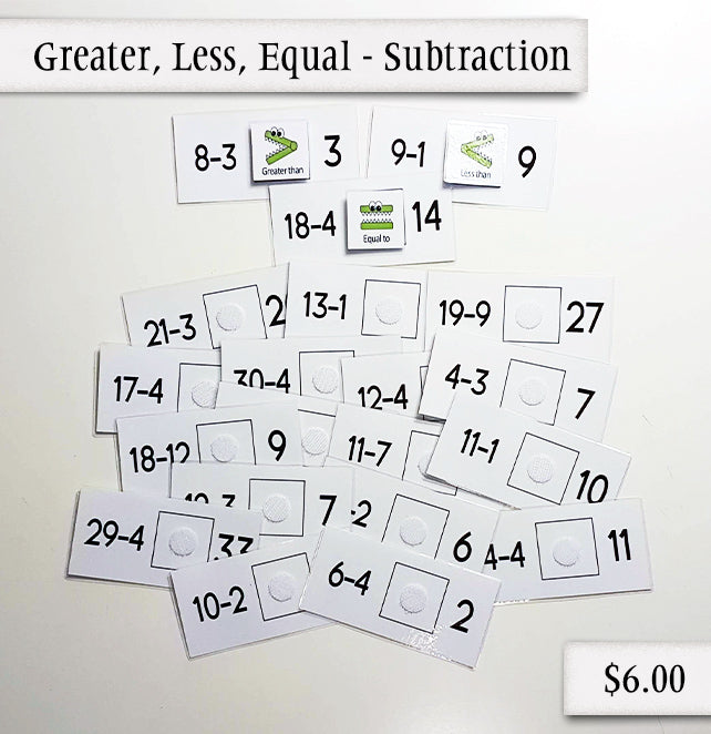 Greater, Less, Equal - Subtraction