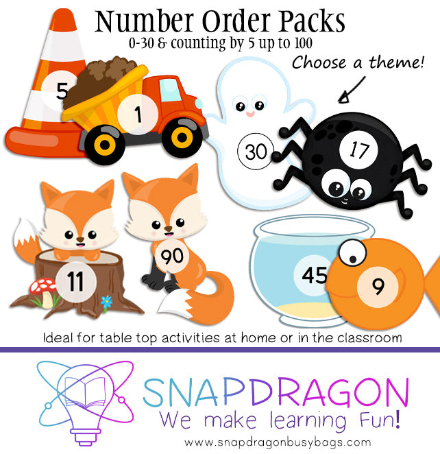 Number Order Pack - Pick a Theme