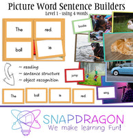 Picture Word Sentence Builders
