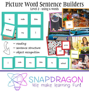 Picture Word Sentence Builders