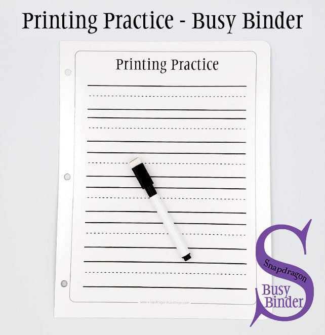 Printing Practice - Busy Binder
