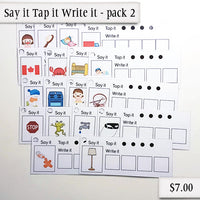 Say it, Tap it, Write it - pack 2