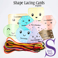 Shape Lacing Cards