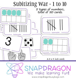 Subitizing War 1-10