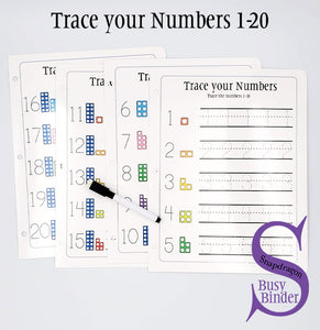 Trace your Numbers 1-20 - Ready to ship