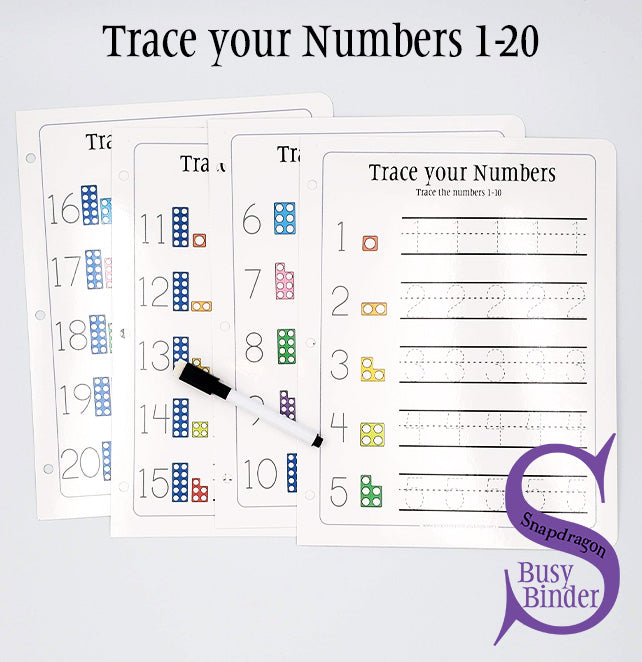 Trace your Numbers 1-20