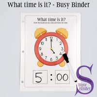What time is it? - Busy Binder