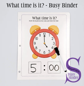 What time is it? - Busy Binder