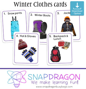 Winter Clothes Cards