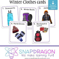 Winter Clothes Cards - Download Only