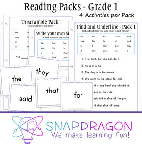 Reading Packs - Grade 1